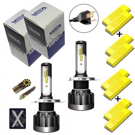 Kit Q6 Full leds CSP Vega® 2 ampoules H4 12V 24V