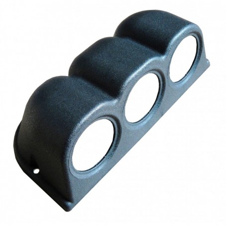Support horizontal noir 3 manomètres 52 mm