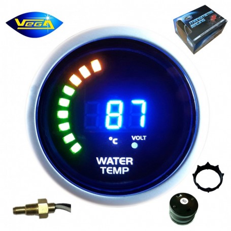 Manomètre Vega® température d'eau 20-150 °C affichage numérique et leds 52 mm