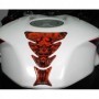 Protège réservoir moto 3D Keiti® Skull Devil Rouge KT8020R