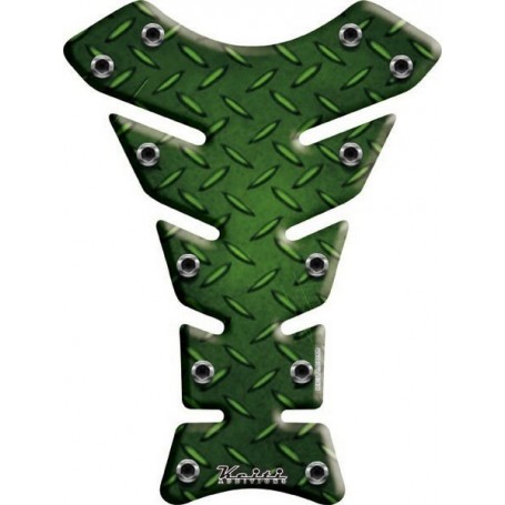 Protège réservoir moto 3D Keiti® Tole Racing Vert KT8350G
