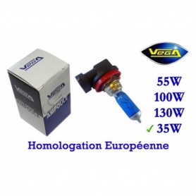 Ampoule Vega® Xénon Daylight H8 PGJ19-1 homologuée 35W 12V