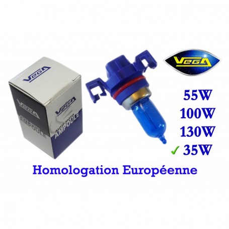 Ampoule Vega® Xénon Daylight H16 PGJ19-3 homologuée 19W 12V