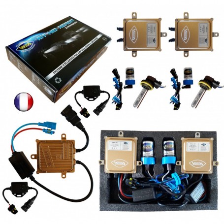 Kit HID Xénon Vega® H9 55W Canbus ODB 2 ampoules à embase coudée - Garantie à vie