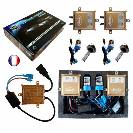 Kit HID Xénon Vega® H7C 55W slim DSP AC 2 ampoules à embase métallique - Garantie à vie