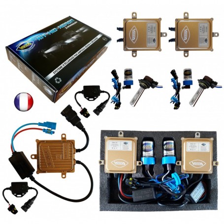 Kit HID Xénon Vega® HB3 9005 55W Canbus ODB 2 ampoules à embase coudée - Garantie à vie