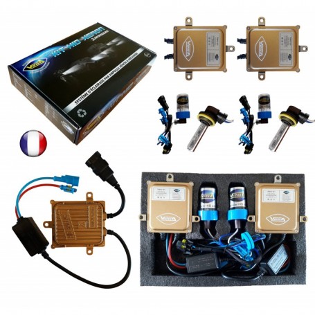 Kit HID Xénon Vega® H8 55W slim DSP AC 2 ampoules à embase coudée - Garantie à vie