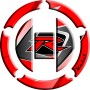 Protège capuchon de réservoir moto 3D Keiti® Rouge Suzuki 03-