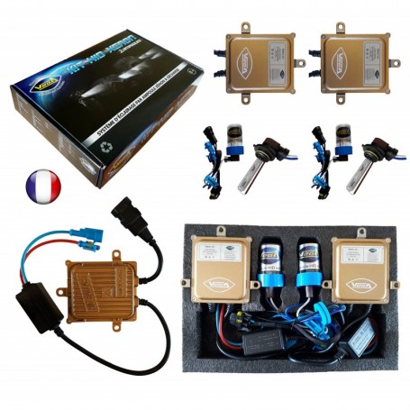 Kit HID Xénon Vega® HB3 9005 55W slim DSP AC 2 ampoules à embase coudée - Garantie à vie