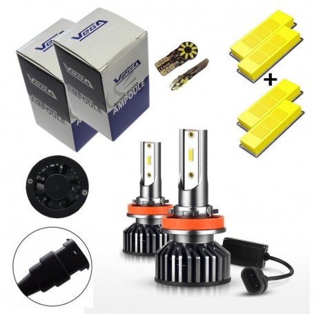 Kit G7 Full leds Luxeon ZES Vega® 2 ampoules H9 12V 24V
