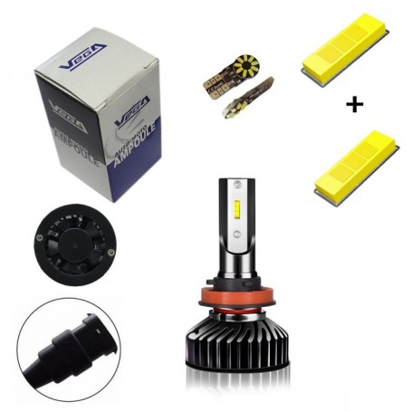 Kit G7 Full leds Luxeon ZES Vega® 1 ampoule H9 12V 24V