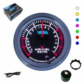 Manomètre Vega® haute précision richesse Air/Essence AFR 7 couleurs 52 mm