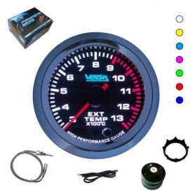Manomètre Vega® haute précision température gaz d'échappement 300 à 1300 °C 7 couleurs 52 mm