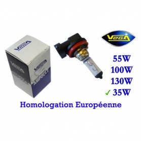 Ampoule Vega® halogène Maxi H8 PGJ19-1 homologuée 35W 12V